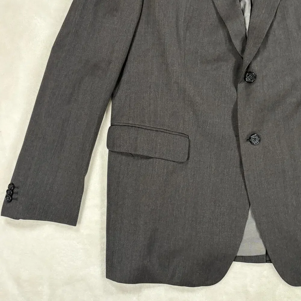 Banana Republic Modern Fit Blazer Mens 44R Gray Cerruti Wool Blend Sport Coat